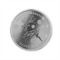 2024 1 OZ SILVER ROUND HOLIDAYS - NEW YEAR ASAHI MINT 