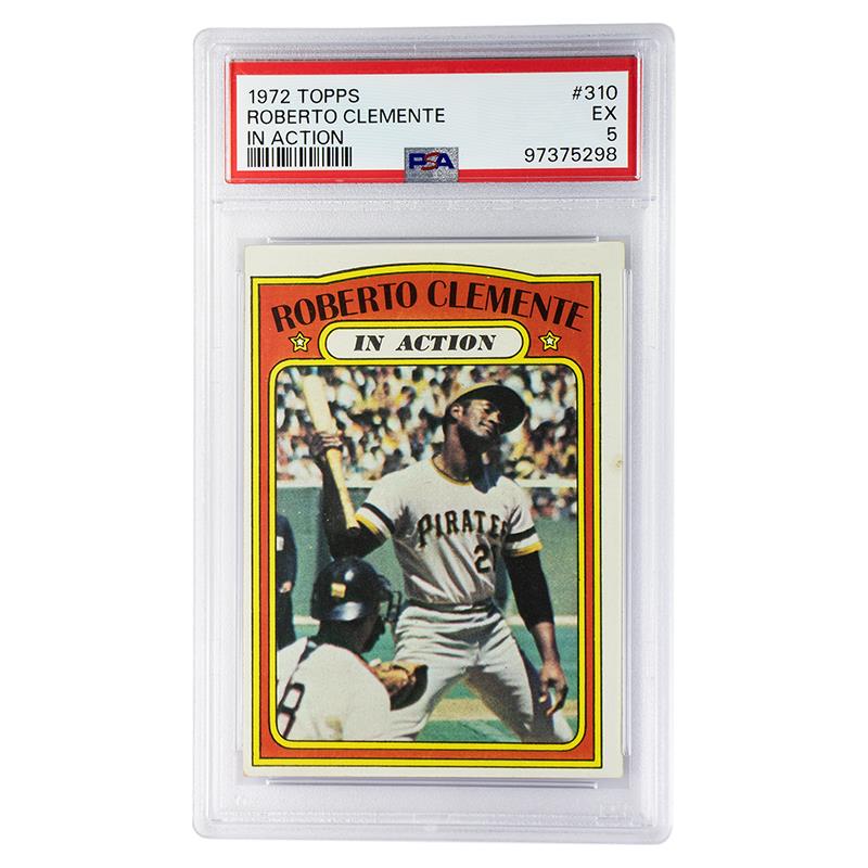 1972 Topps Roberto Clemente In Action #310 PSA EX 5 Cert #97375298