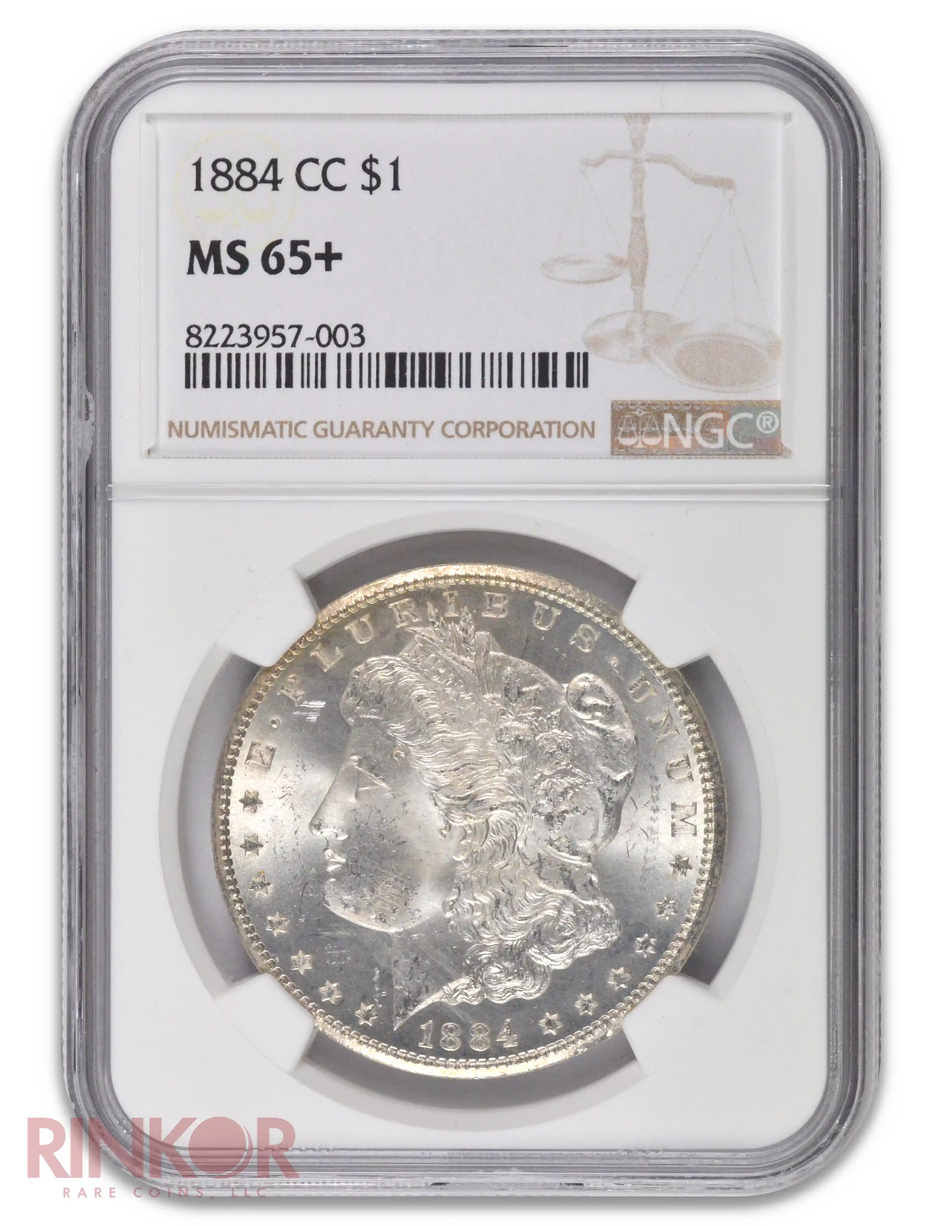1884-CC $1 Morgan Dollar NGC MS 65+