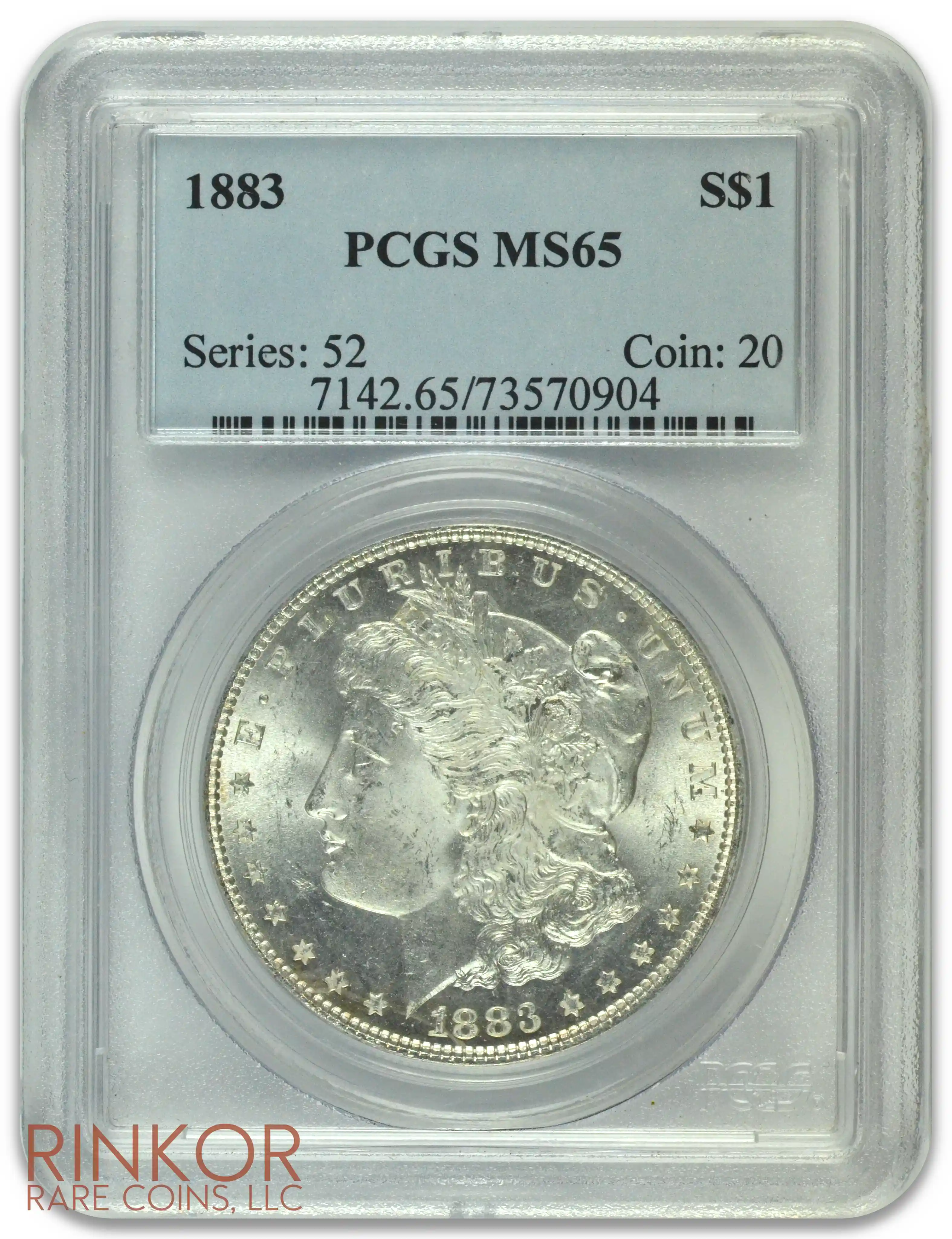 1883 $1 PCGS MS 65