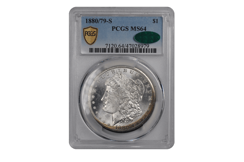 1880/79-S $1 80/79 Morgan Dollar PCGS  (CAC) #3668-4 MS64