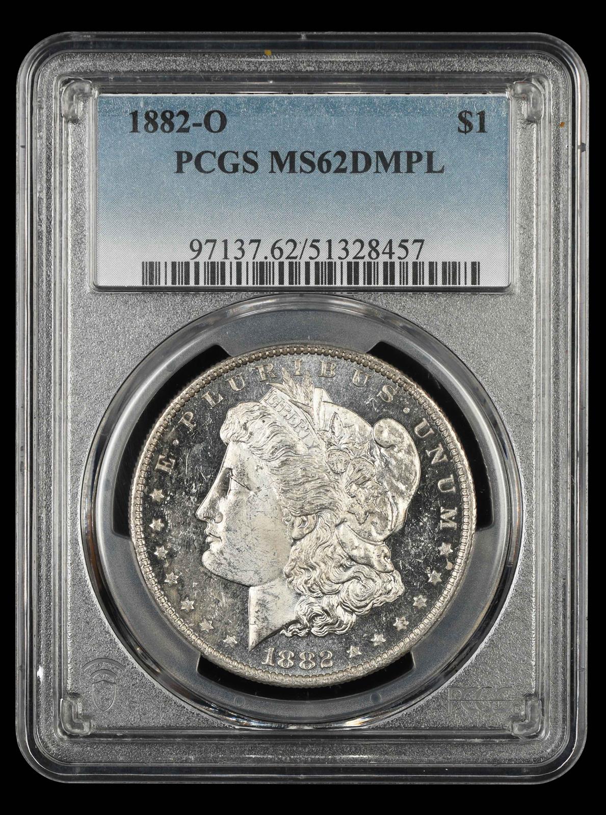 1882-O $1 PCGS MS 62DMPL