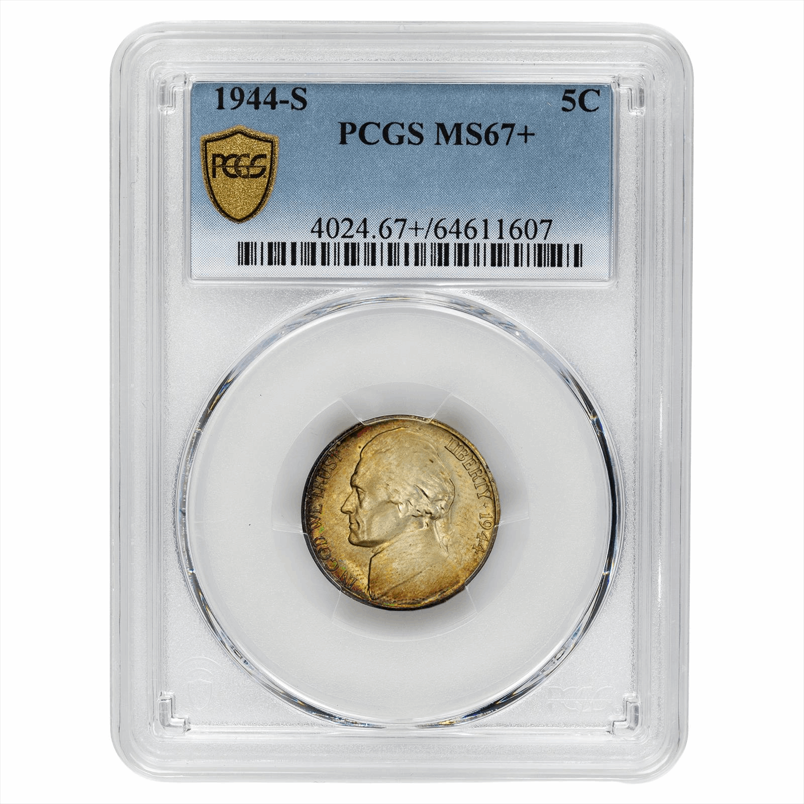 1944-S Jefferson War Nickel 5C PCGS MS 67+