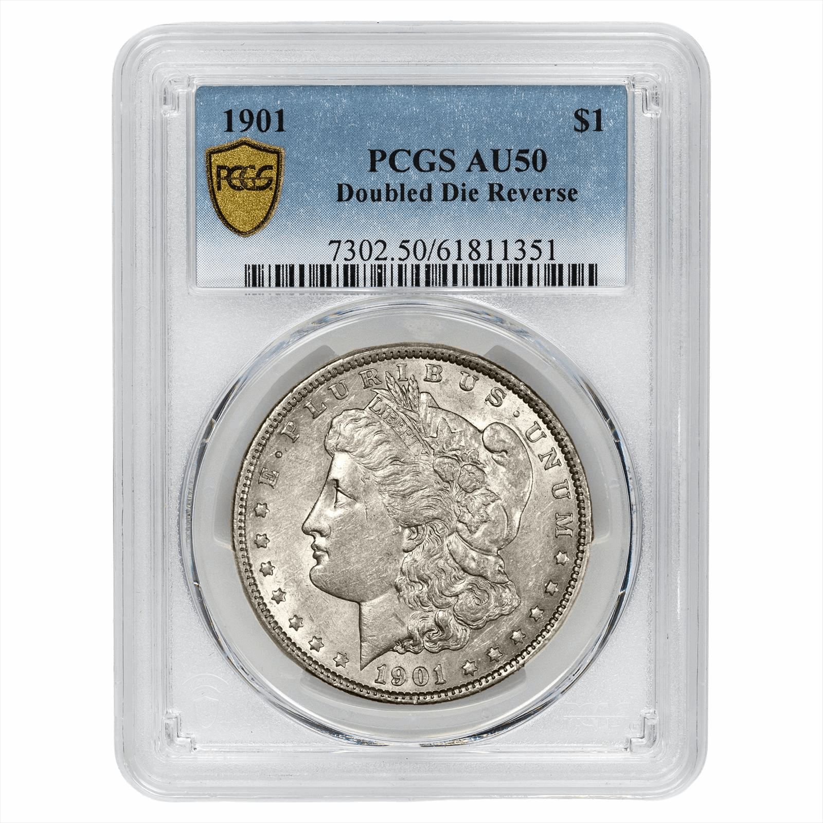 1901 Doubled Die Reverse Morgan Silver Dollar $1 PCGS - U.S. Coins