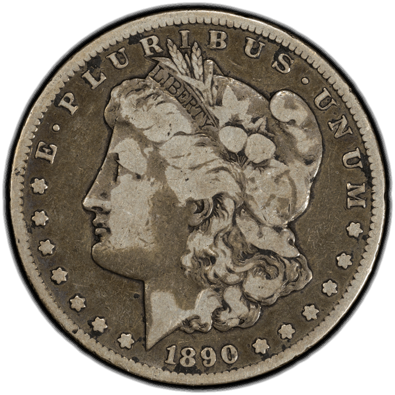 1890-CC $1 Tailbar PCGS VG-10 CAC