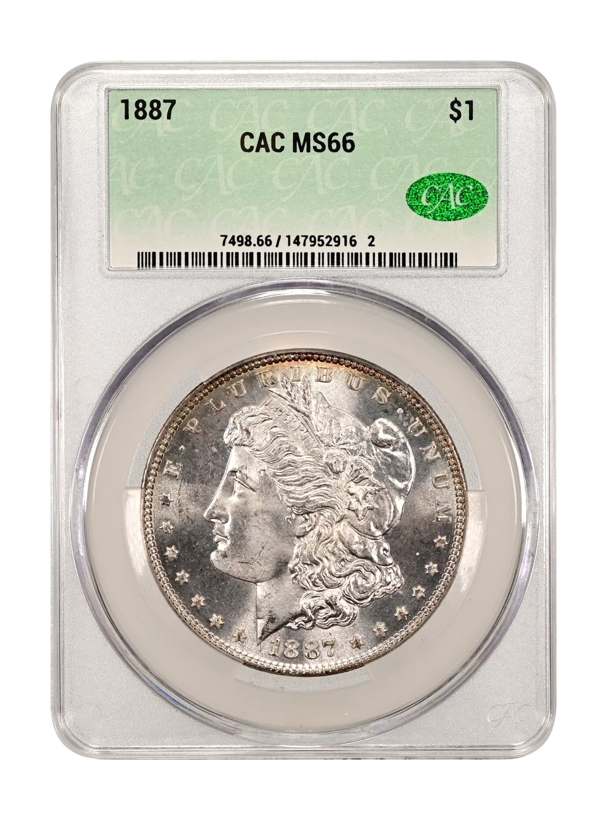 1887 $1 CACG MS 66