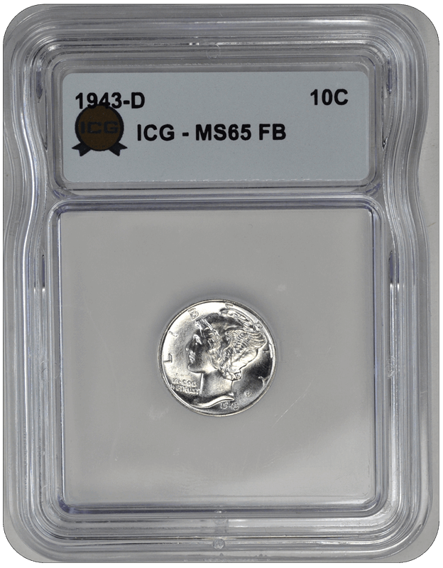 1943-D ICG Mercury MS 65