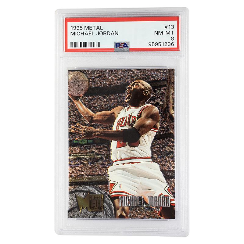 1995 Metal Michael Jordan #13 PSA NM-MT 8 Cert #95951236