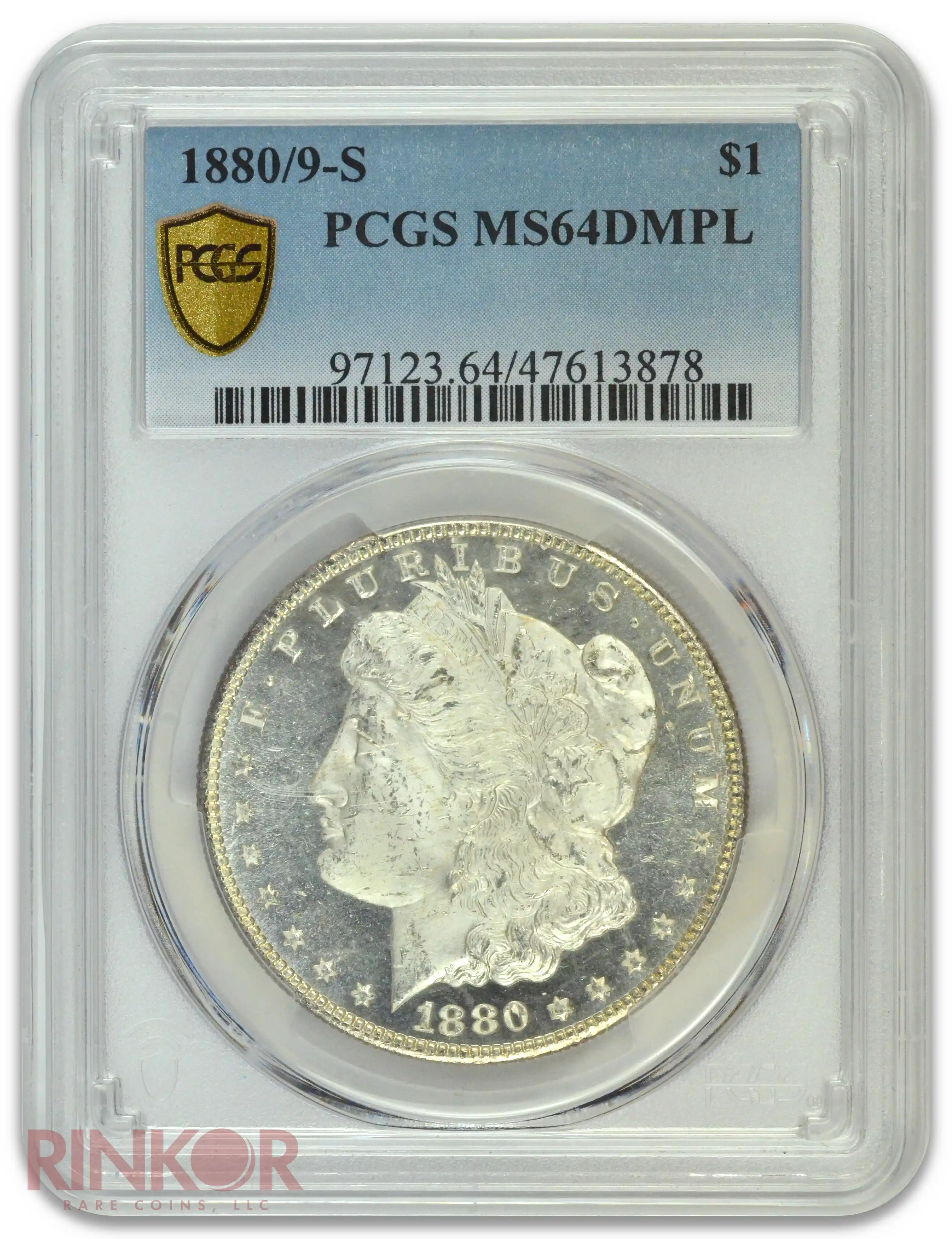 1880/9-S $1 Morgan Dollar PCGS MS 64 DMPL