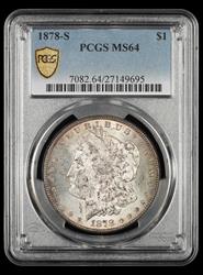 1878-S $1 PCGS MS 64