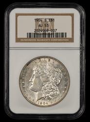 1904 S $1 NGC AU-53