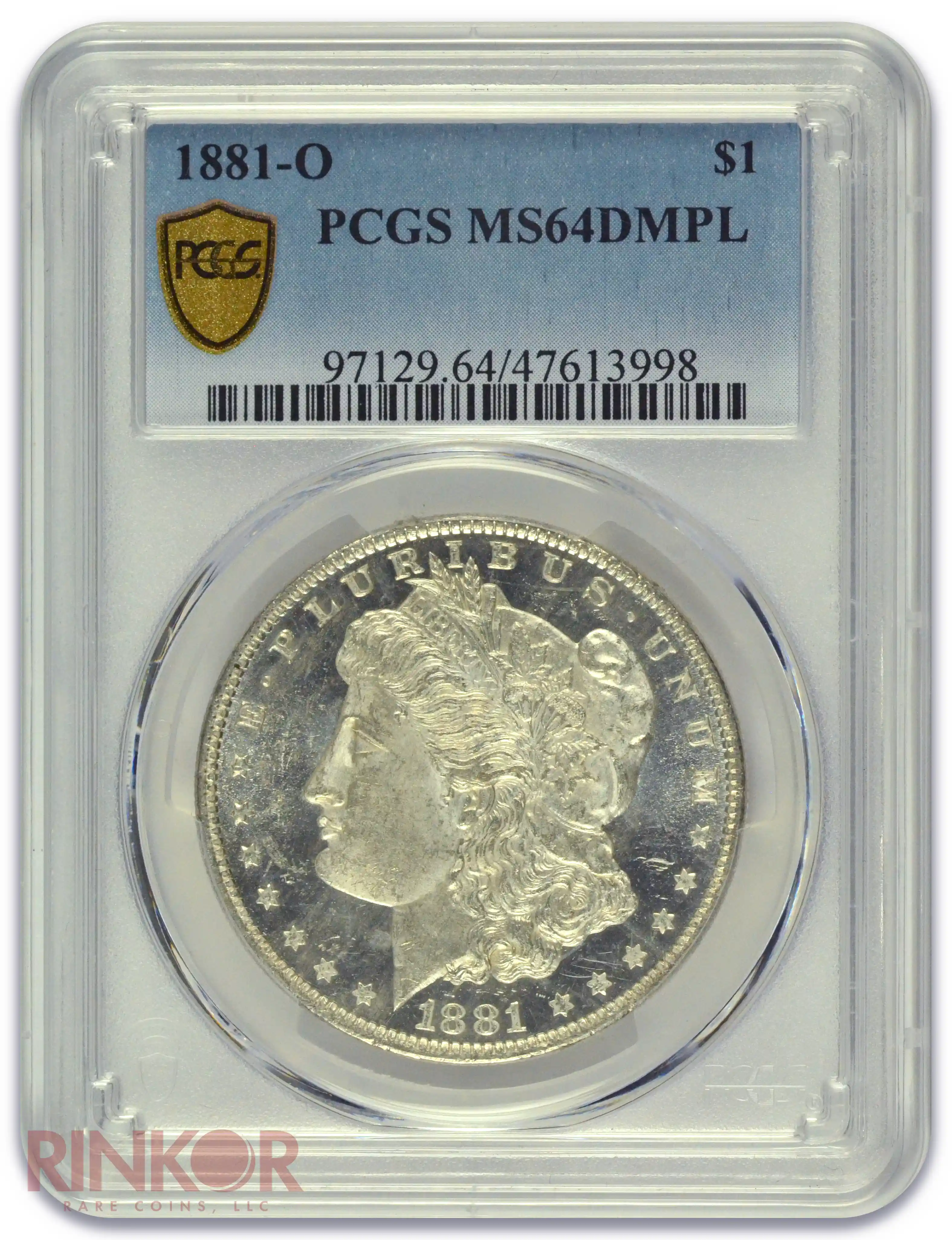 1881-O $1 Morgan Dollar PCGS MS 64 DMPL