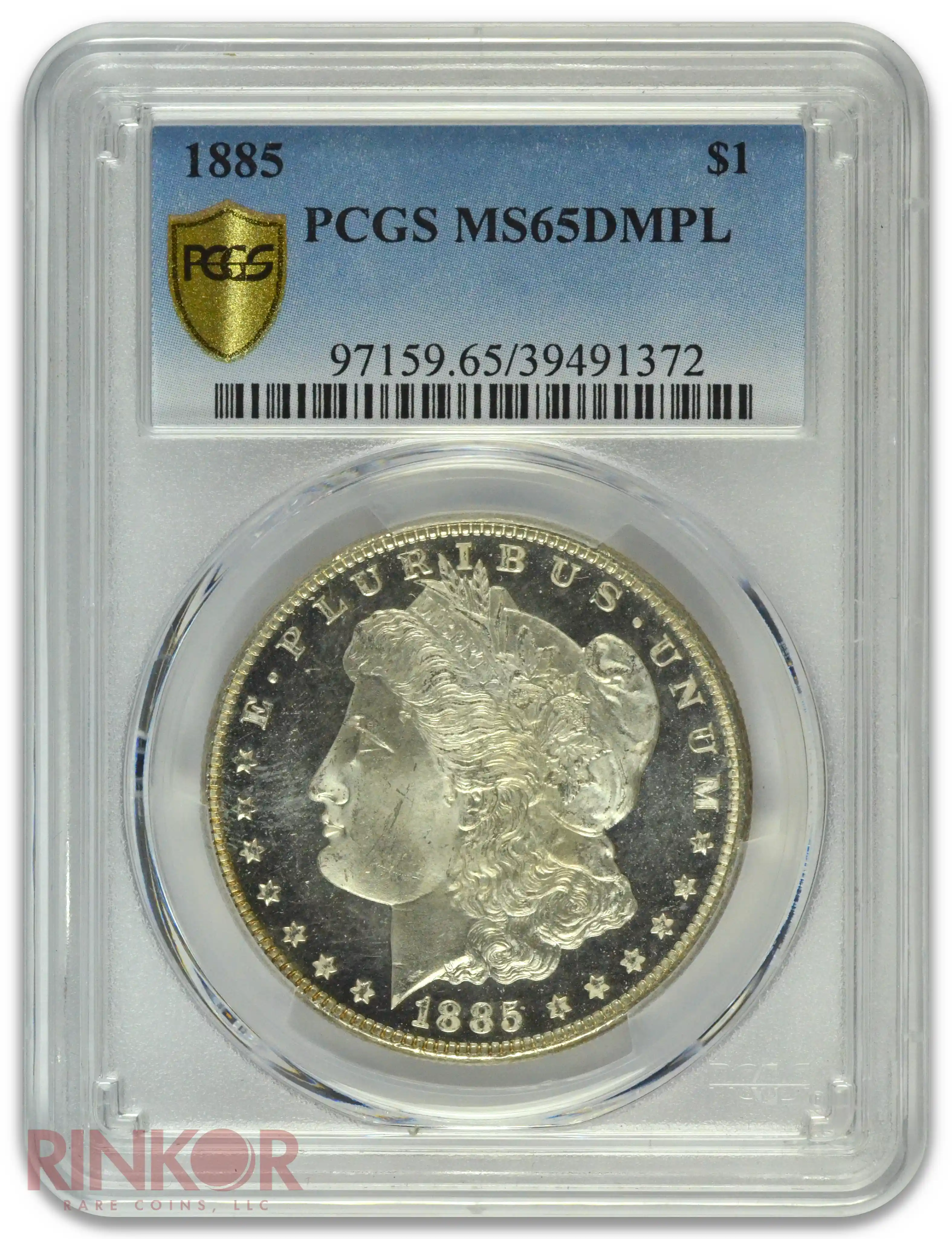 1885 $1 PCGS MS 65 DMPL 