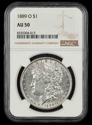 1889 O $1 NGC AU-50