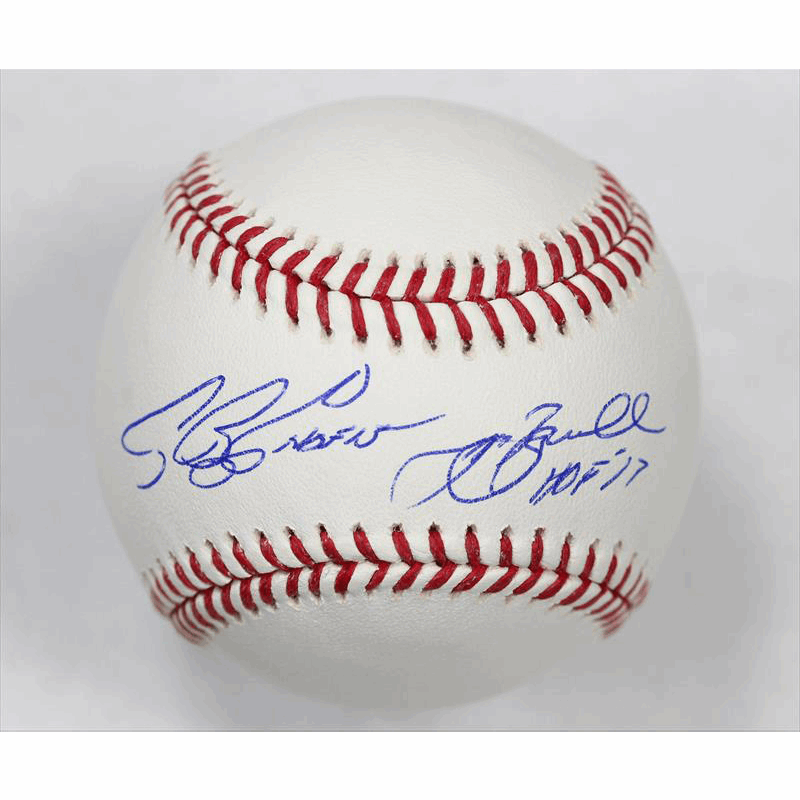CRAIG BIGGIO / JEFF BAGWELL Autographed Baseball - HOF 2015 / 2017 - TRISTAR 