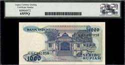 Indonesia Bank Indonesia 1000 Rupiah 1987 Gem New 65PPQ 