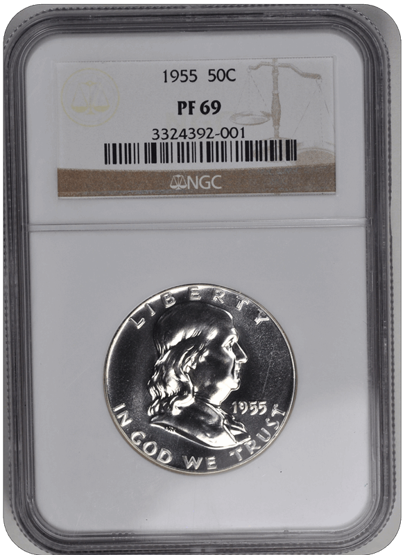 1955 Franklin Half Dollar NGC (99) PF 69