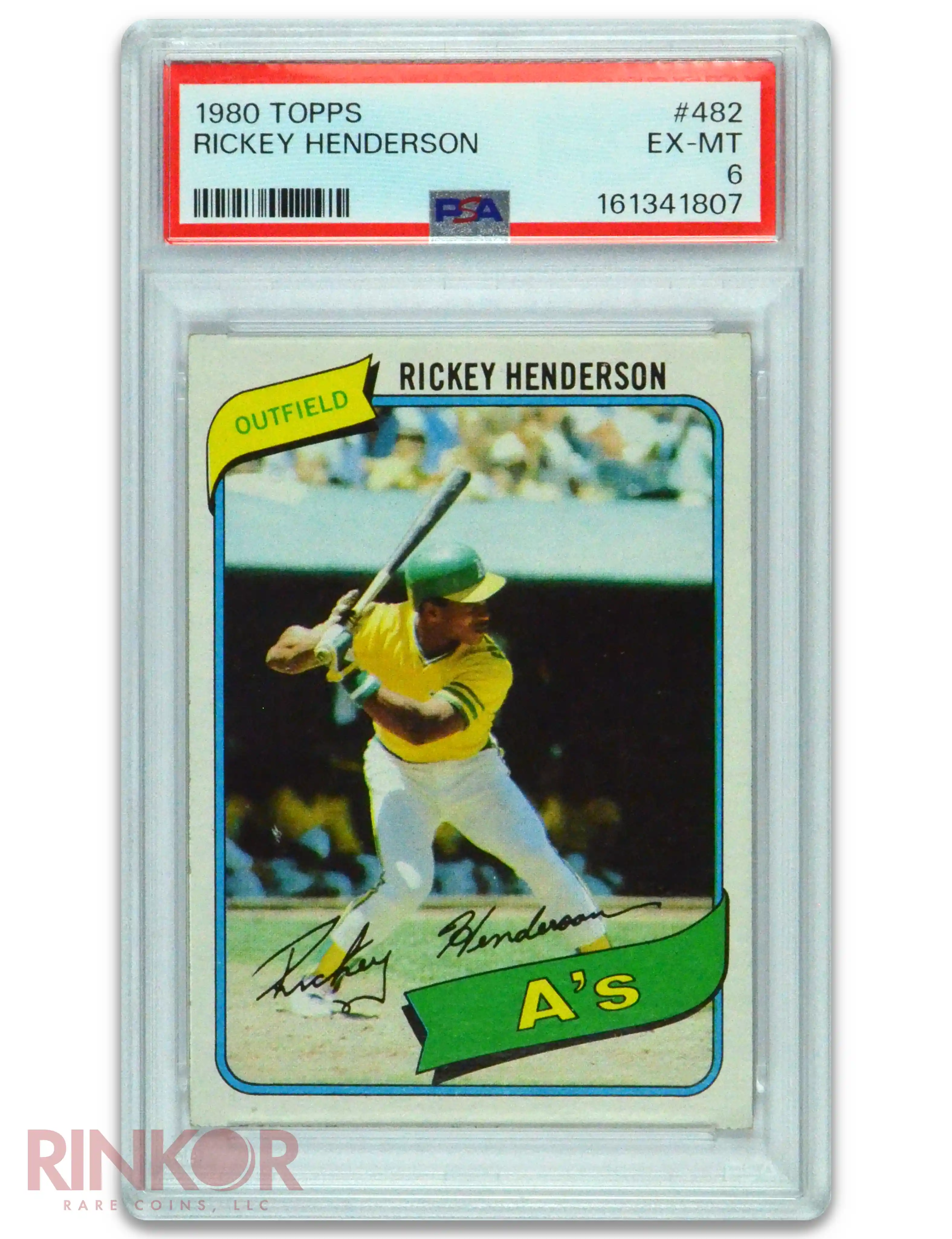 1980 Topps Rickey Henderson #482 PSA NM 6