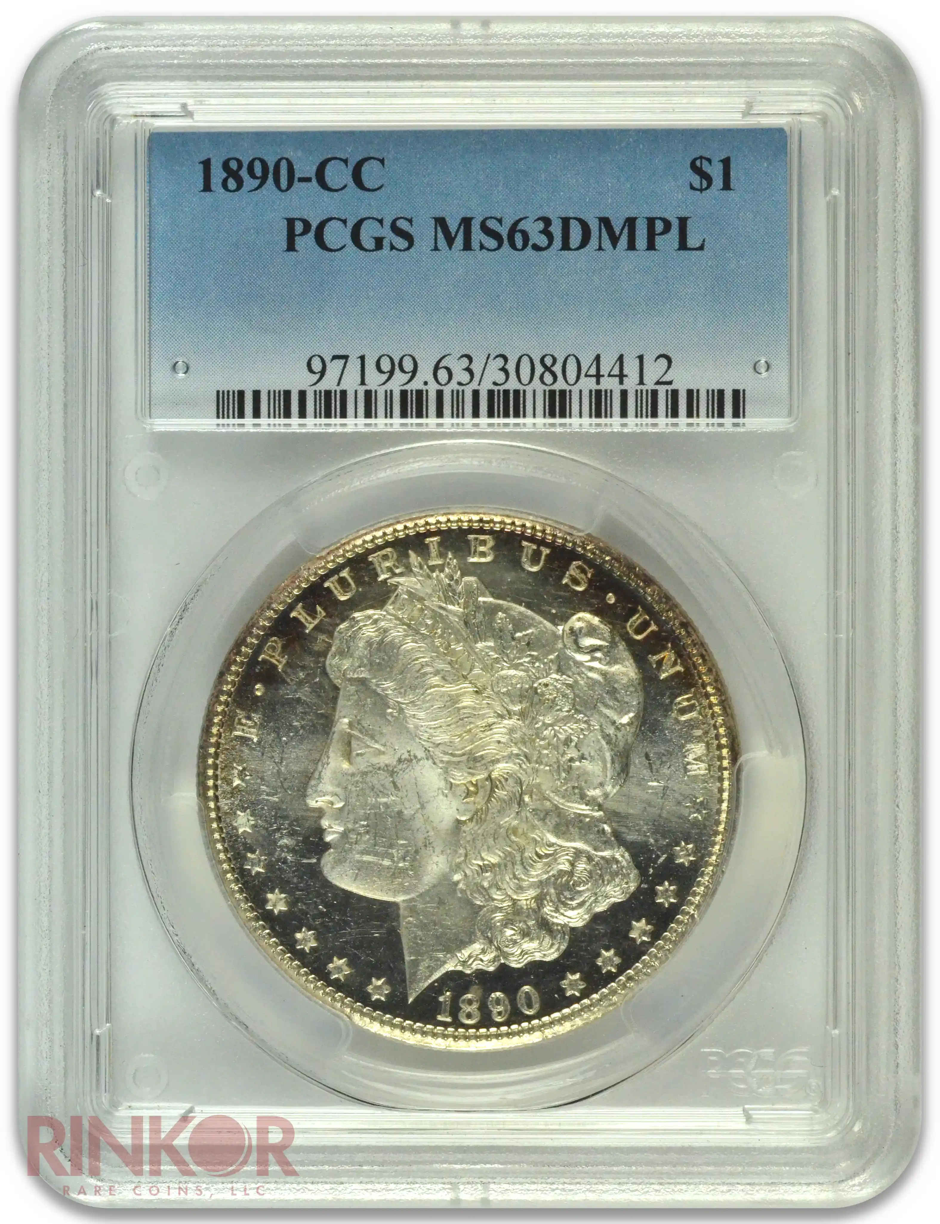 1890-CC $1 PCGS MS 63 DMPL