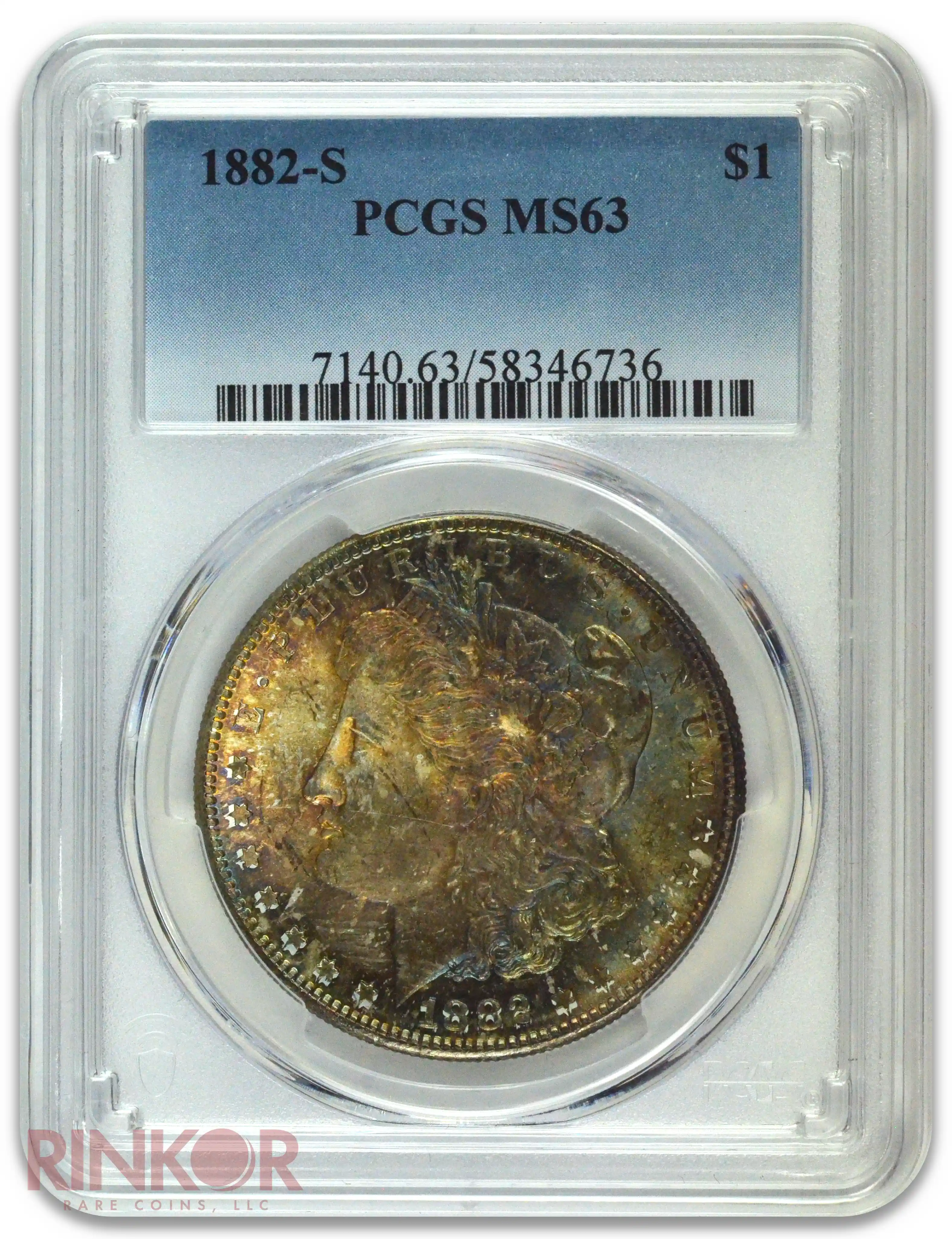 1882-S $1 Morgan Dollar PCGS MS 63
