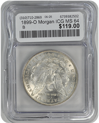 1899-O Morgan ICG MS 64
