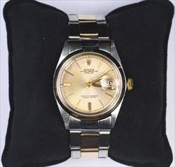 Rolex 1963 Mens Datejust Ref 1600 Two Tone  Gold Dial 