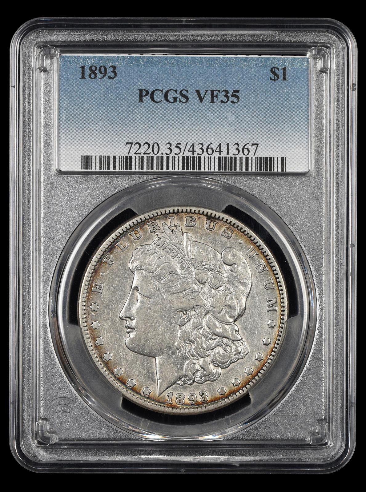 1893 $1 PCGS VF-35