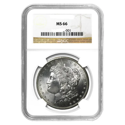 Common Date $1 Morgan Silver Dollar NGC MS66 