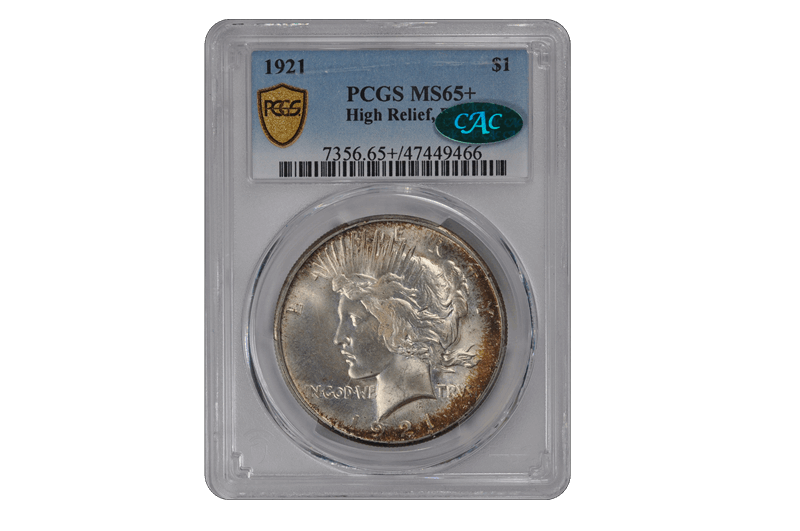 1921 Peace PCGS (CAC) MS 65+ 