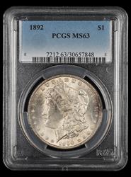 1892 $1 PCGS MS63 MS63