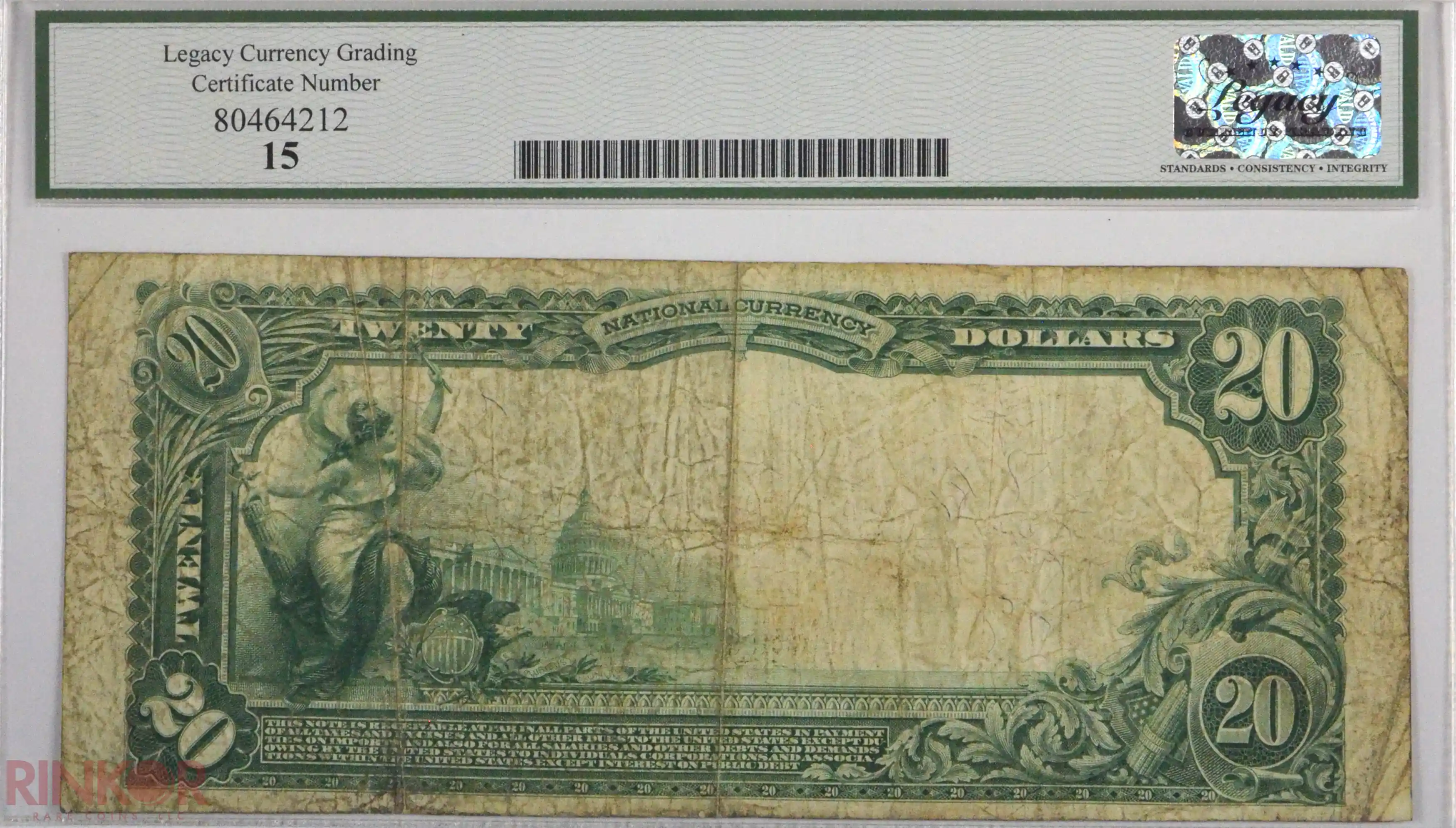 1902 Plain Back $20 Fr. 651 Charter #3069 LCG F-15