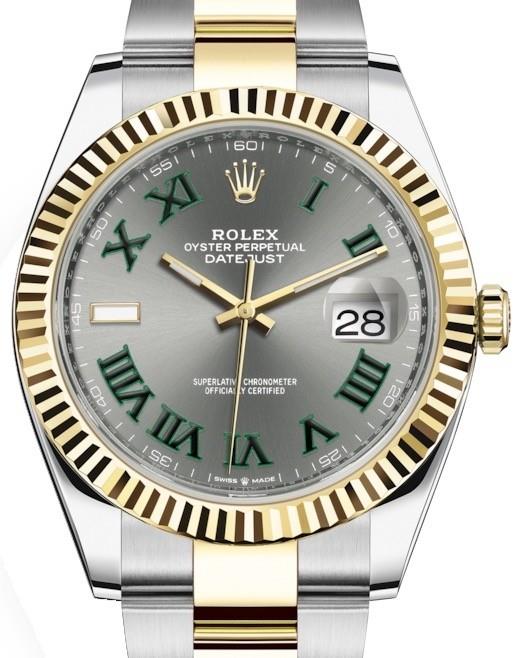 Rolex 41mm Datejust 126333 Wimbledon TT SS & 18K YG Watch Only