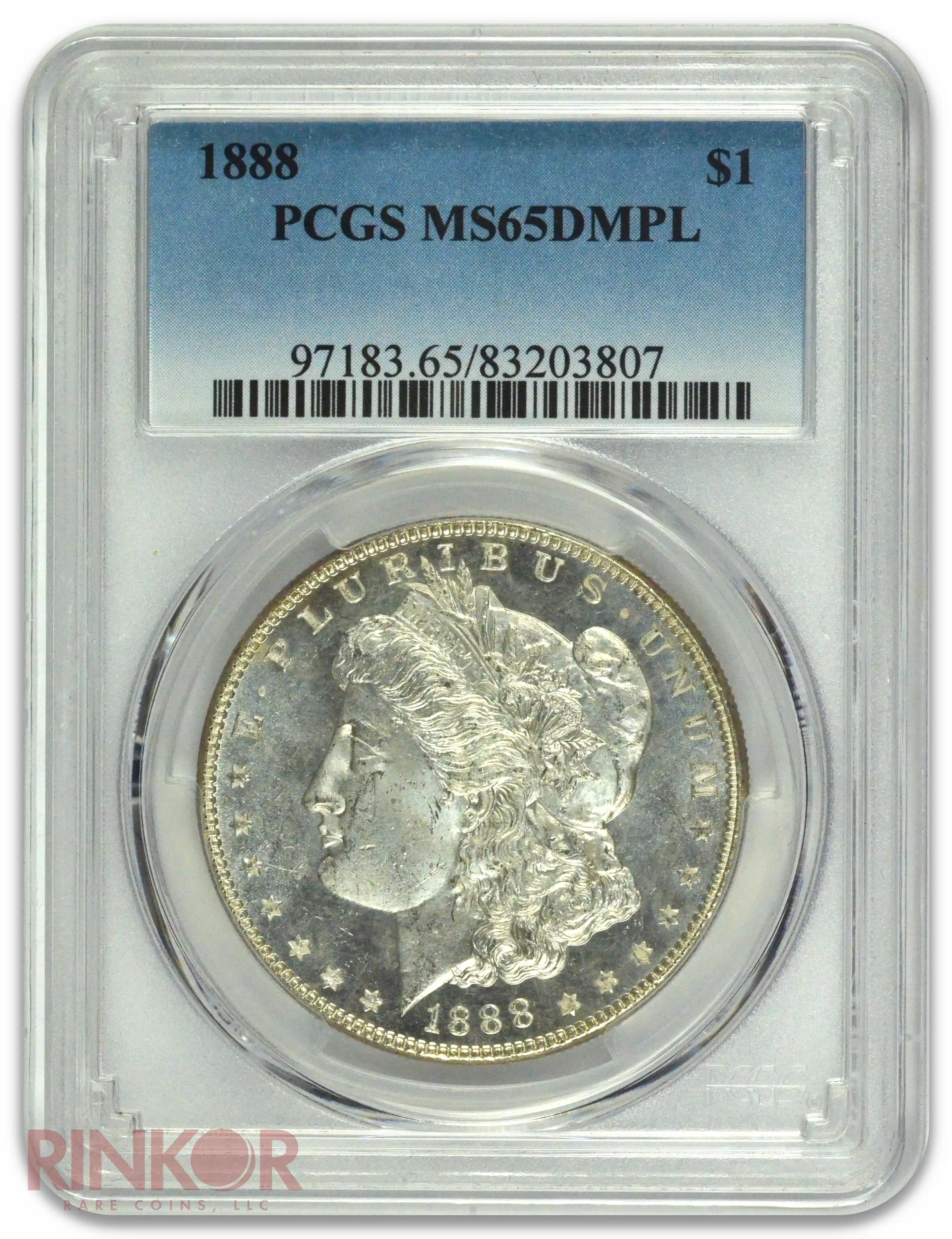 1888 $1 Morgan Dollar PCGS MS 65 DMPL