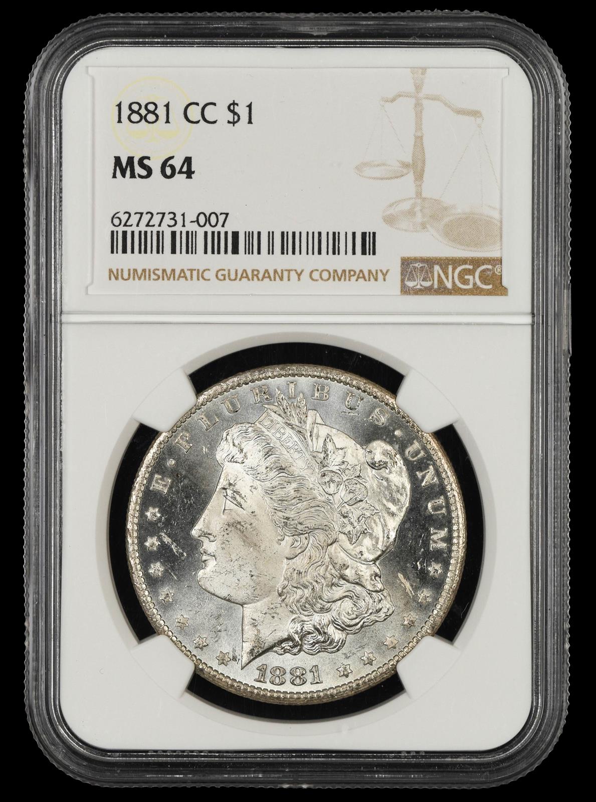 1881 CC $1 NGC  MS64