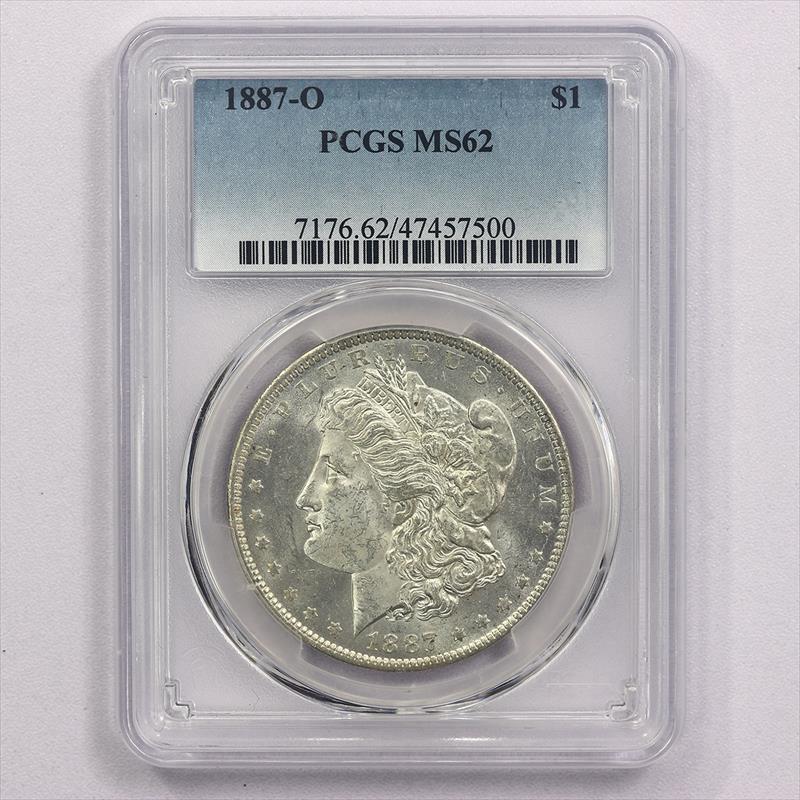 1887-O Morgan Silver Dollar $1 PCGS MS62