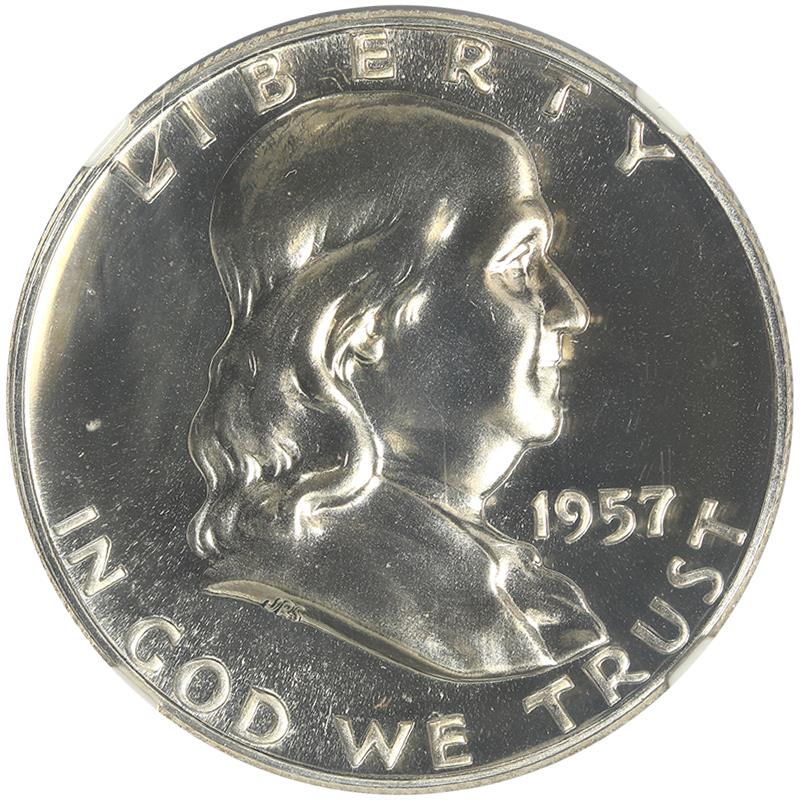 1957 Franklin Half Dollar 50C NGC PF 68 