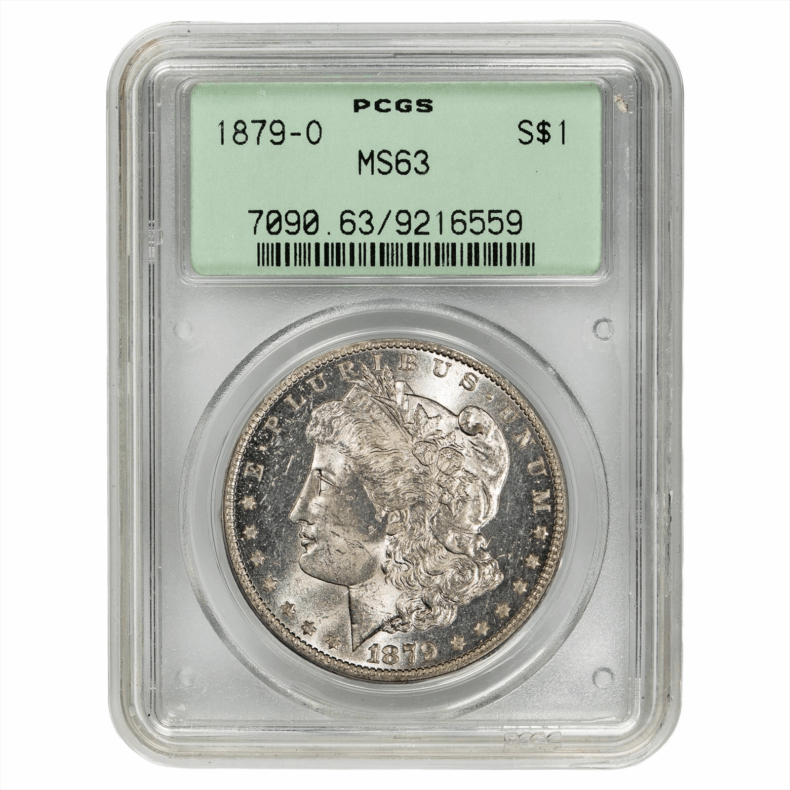 1879-O Morgan Silver Dollar $1 PCGS MS 63