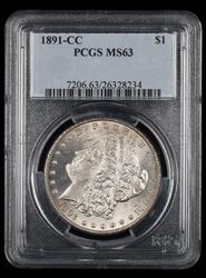 1891-CC $1 PCGS MS 63