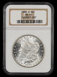 1880 O $1 NGC MS 61