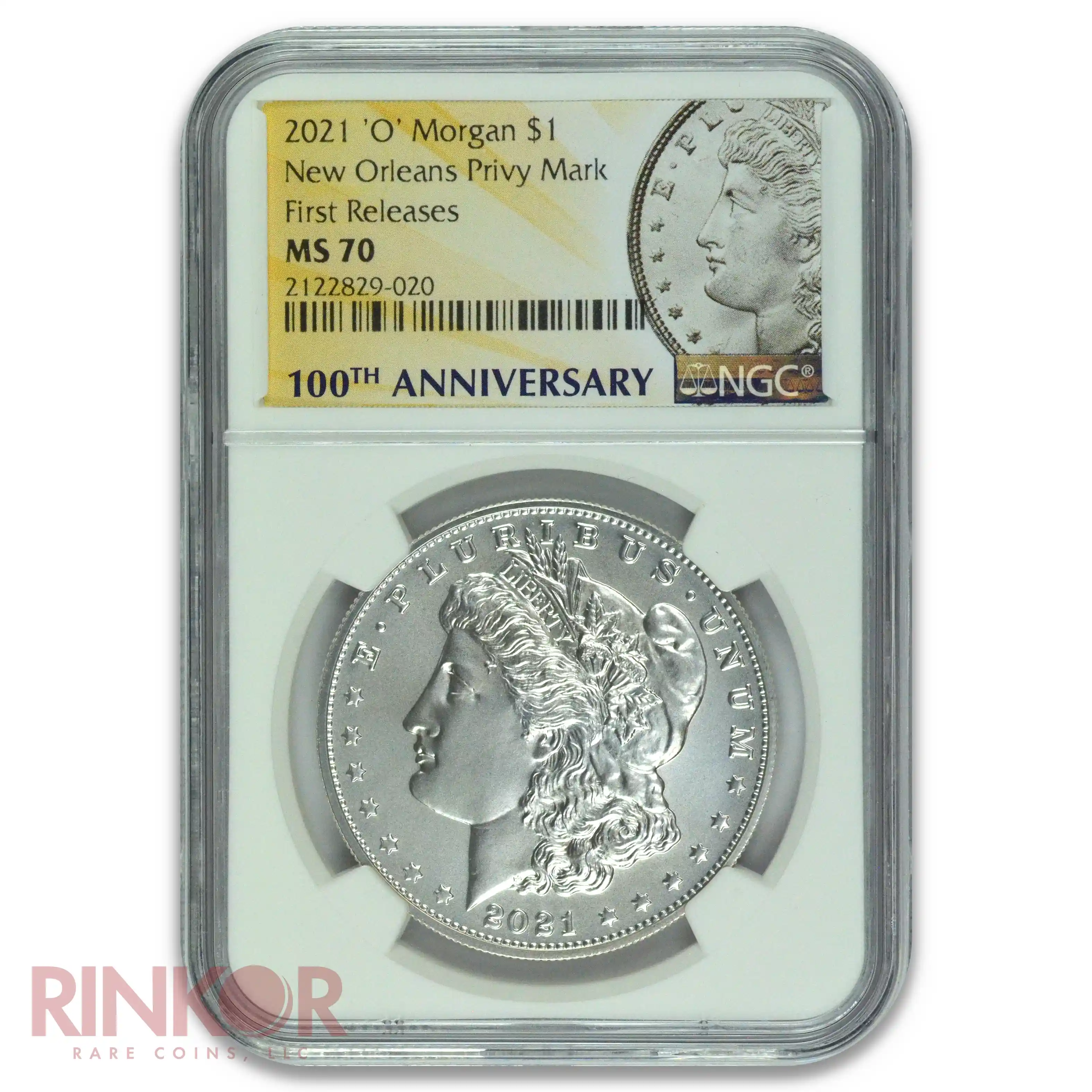 2021-O Privy $1 Morgan Dollar 100th Anniversary First Releases NGC MS 70