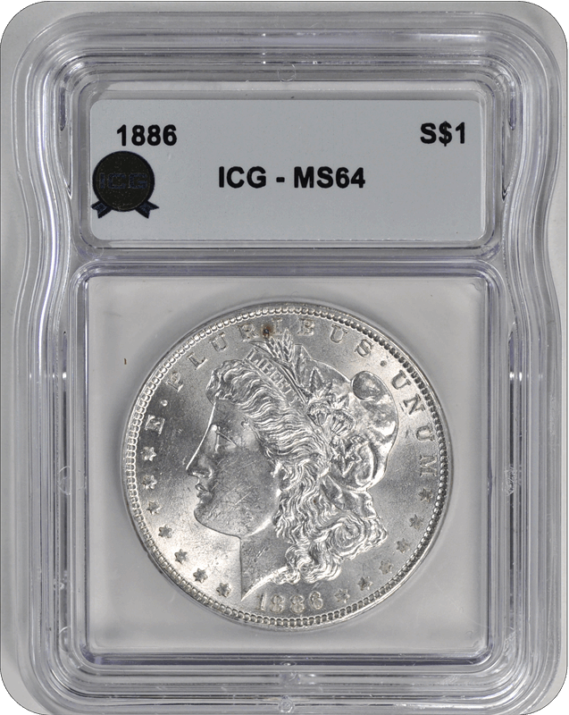 1886 Morgan ICG MS 64