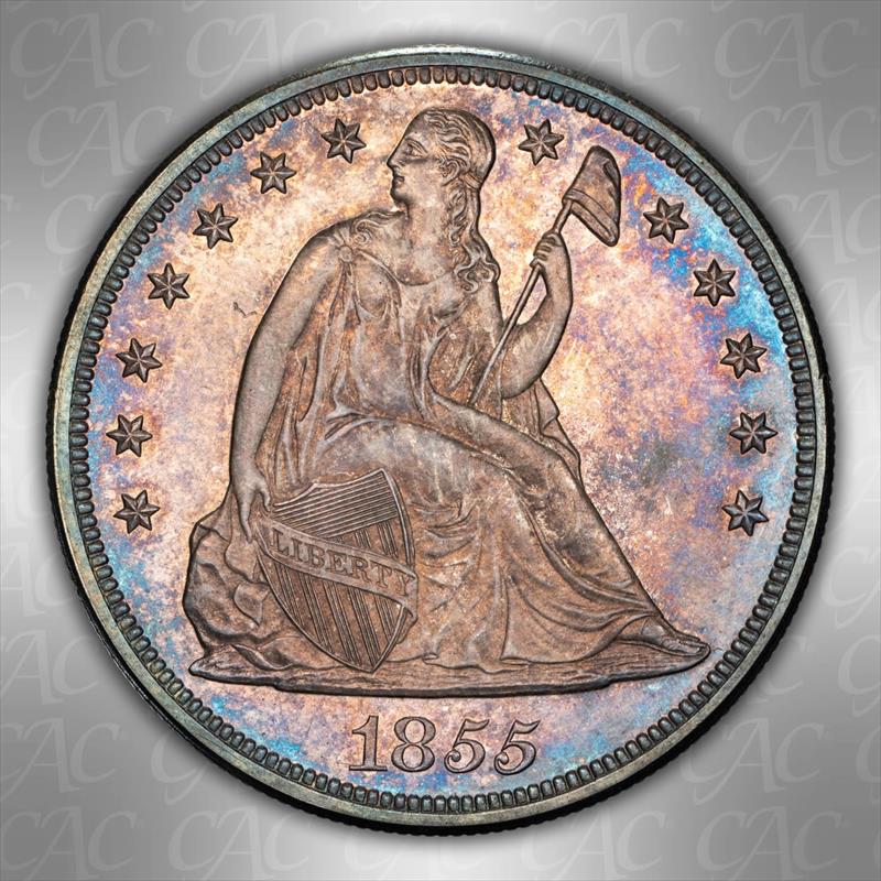 1855 $1 CACG PF65 