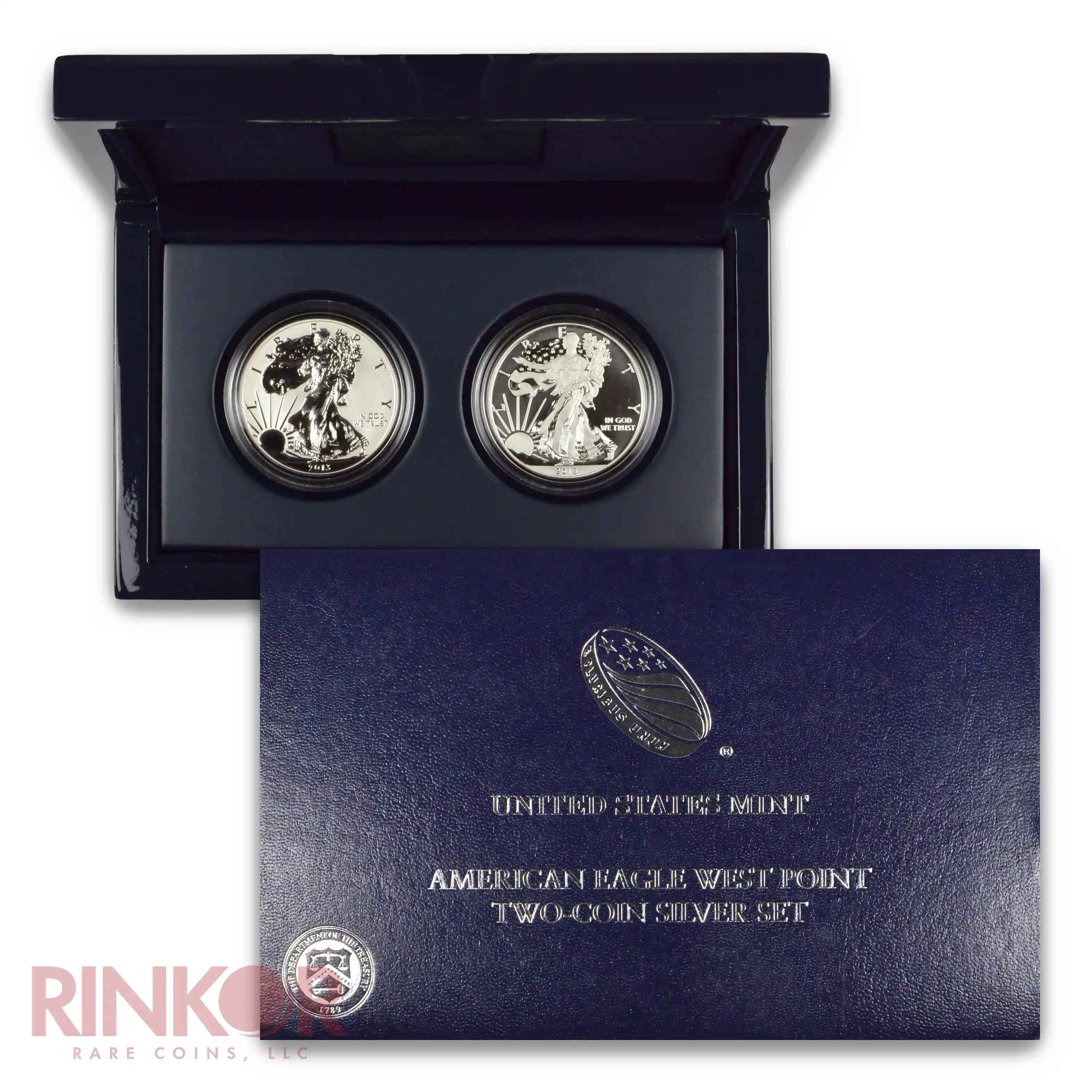 2013-W West Point Silver Eagle 2-Coin Set (Box and CoA)