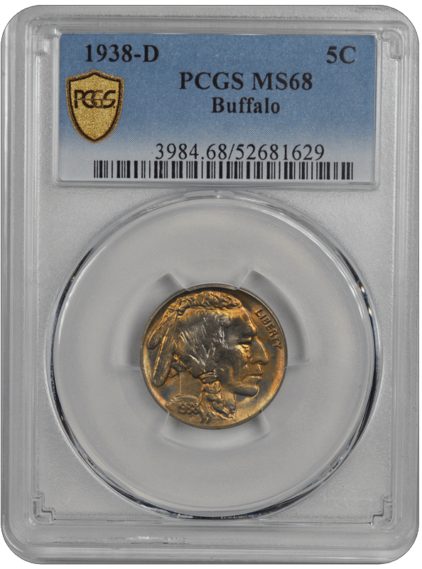 1938-D Buffalo PCGS MS 68