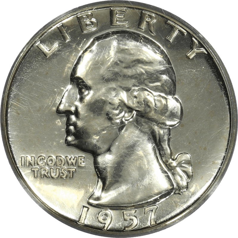 1957-P Proof Washington Silver Quarter 25c, PCGS PR 66