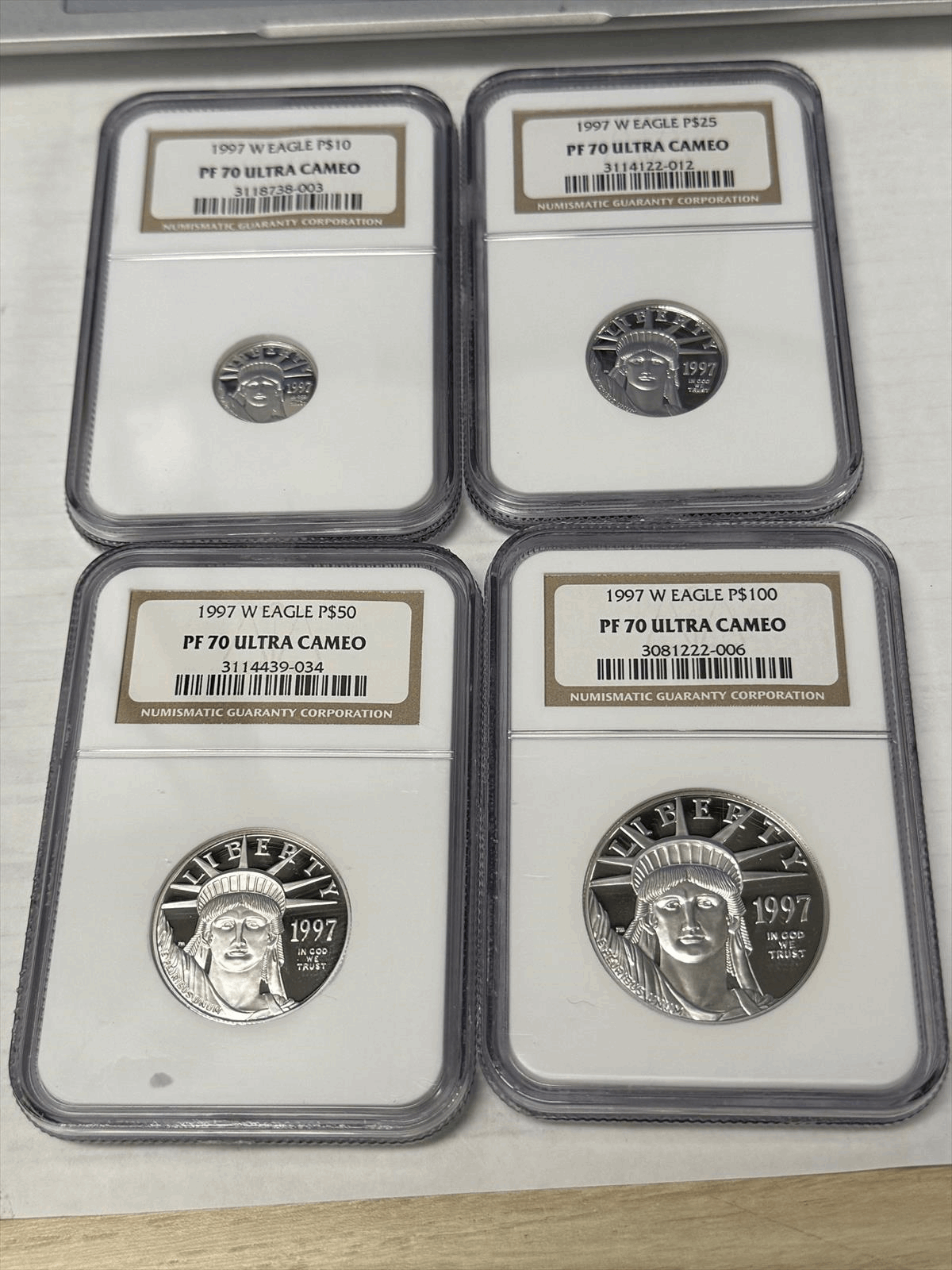 1997-4-coin-proof-platinum-eagle-set-ngc-pf-70