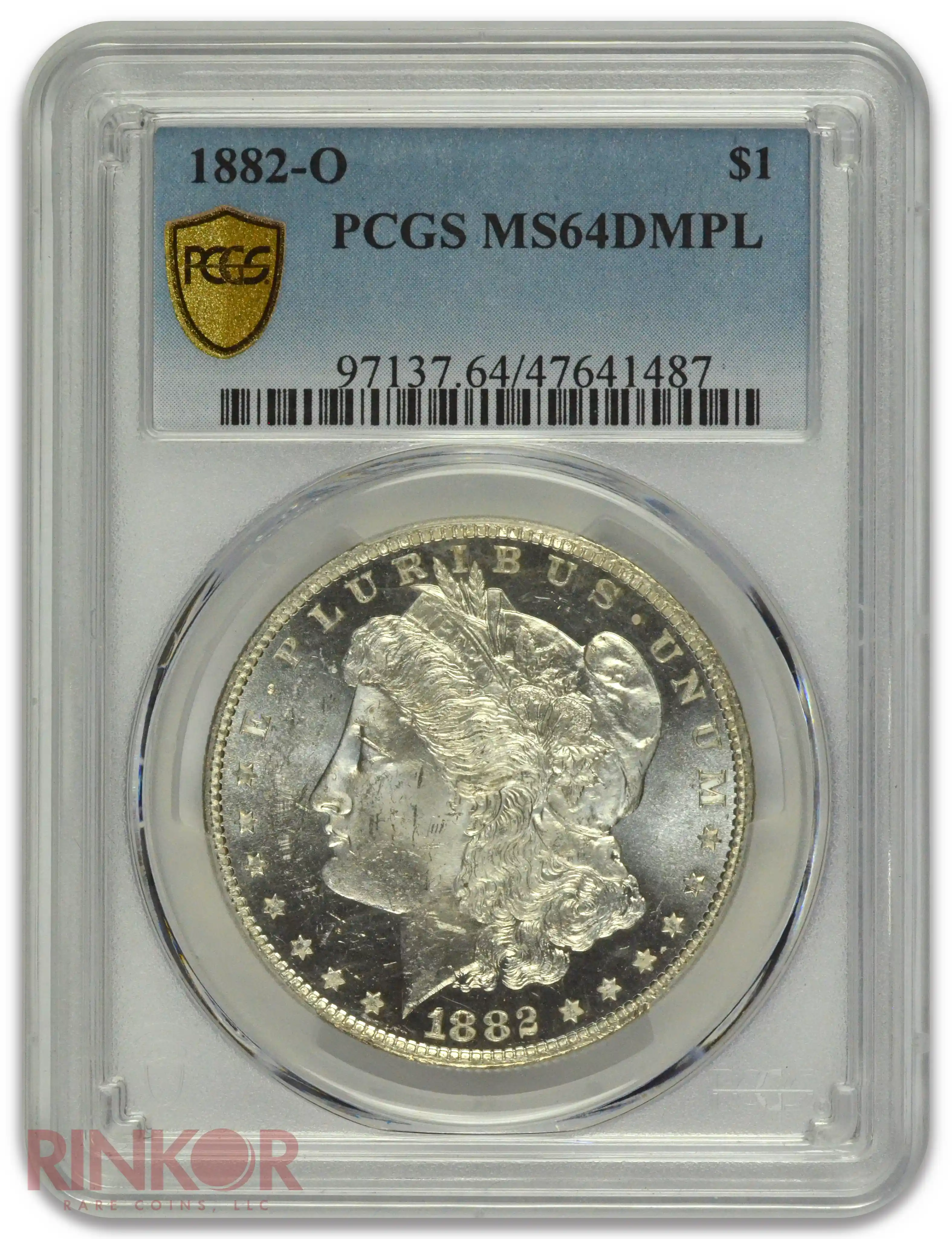 1882-O $1 Morgan Dollar PCGS MS 64 DMPL