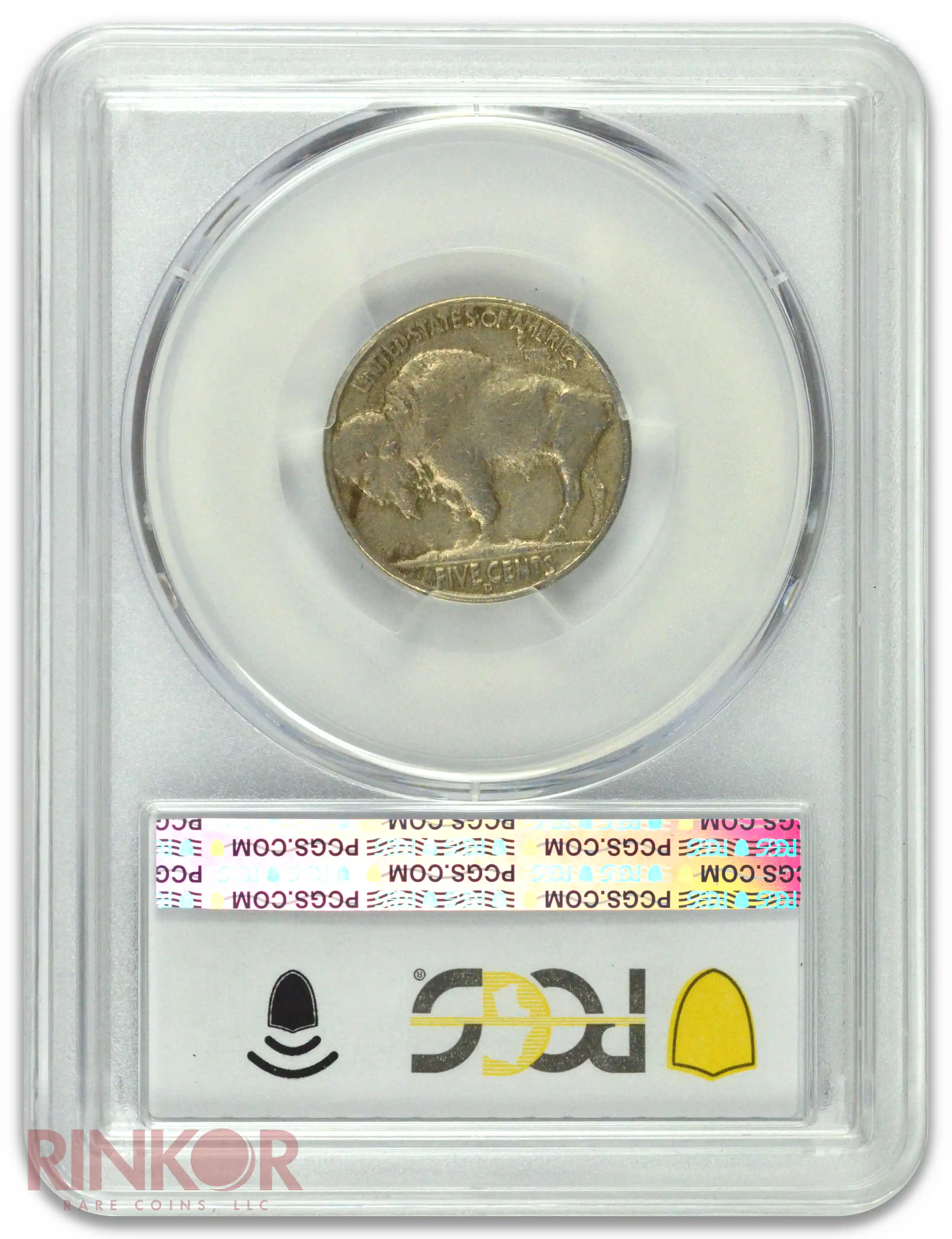 1937-D 3 Legs Buffalo Nickel PCGS Reverse