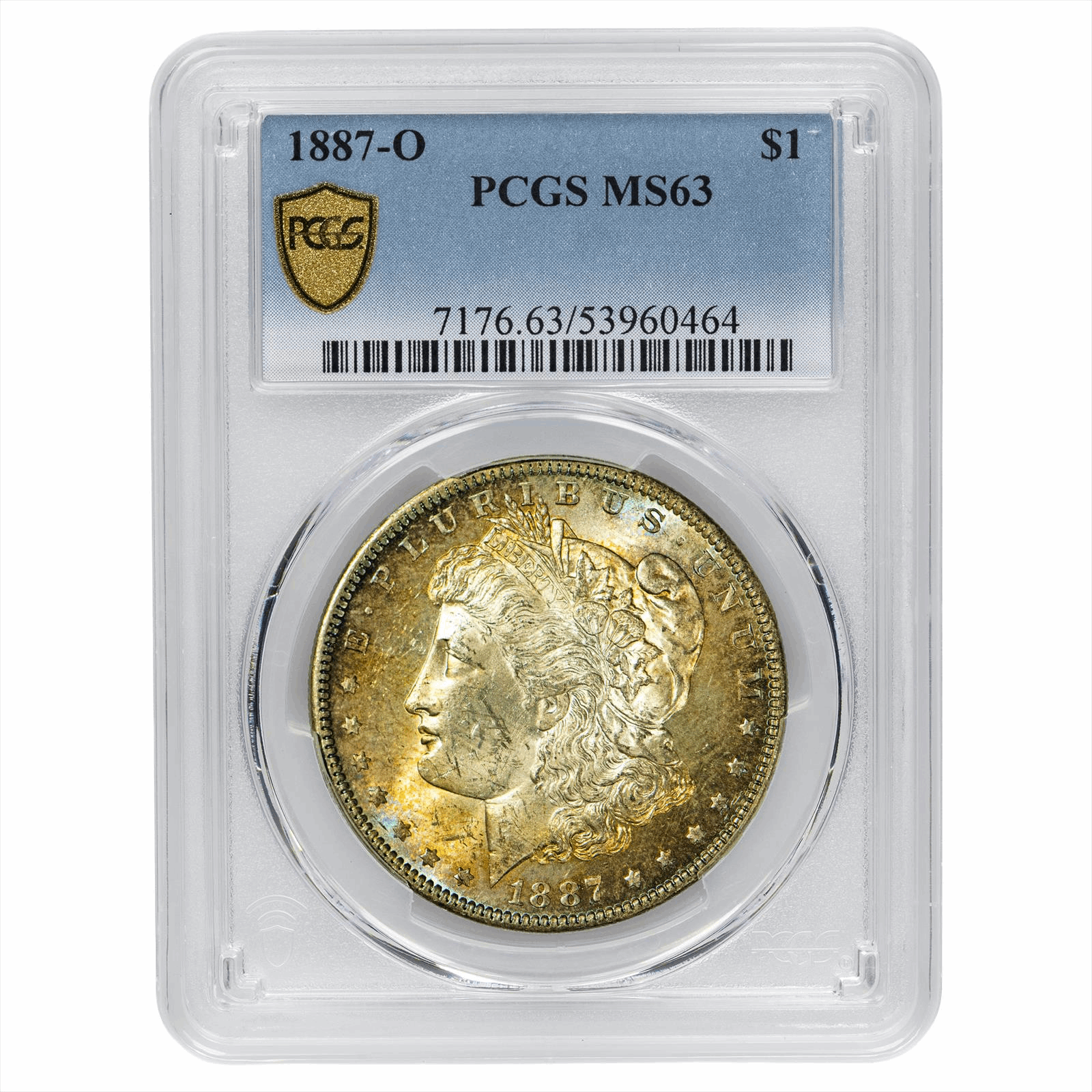 1887-O Morgan Silver Dollar $1 PCGS MS 63