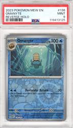 2023 Pokemon Mew En Omanyte Reverse Holo #138 PSA MINT 9 
